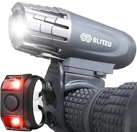 BLITZU Gator 320 Front Headlight and Back LED Rear Bicycle Light