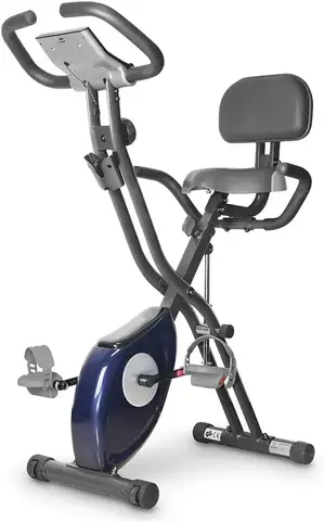 leikefitness LEIKE X Bike 超静音折叠健身车，磁力直立式自行车，带心率功能，液晶显示屏，易于组装