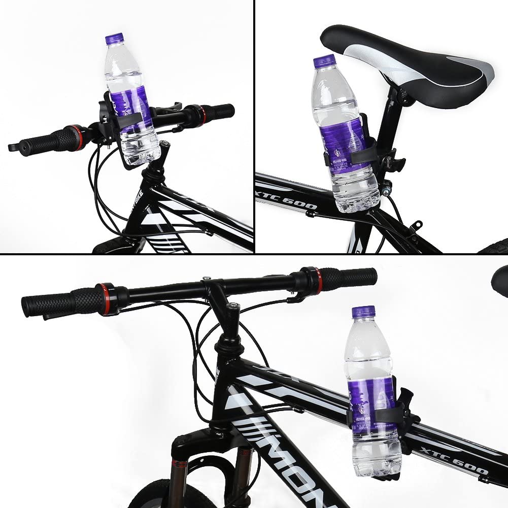 Accmor Bike Water Bottle Holder No Screws Universal Bike Cup Holder 360 Degree Rotating Bike Water Bottle Cage Water Bottle Holder for Bike Stroller Walker