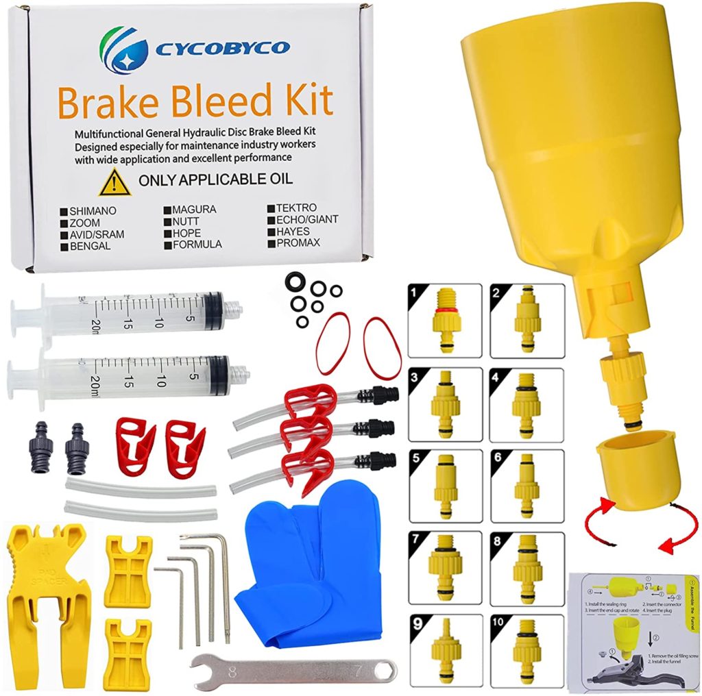 Brake-Bleed-KitBicycle-Hydraulic-Disc-Brake-Mineral-Oil-Bleed-Kit-for-ShimanoSRAMAVIDMAGURATEKTROHayes-Compatible-with-All-Models