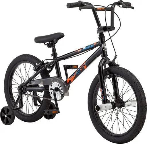 Mongoose-Switch-BMX-儿童自行车-18英寸车轮-包括可拆卸训练轮-黑色