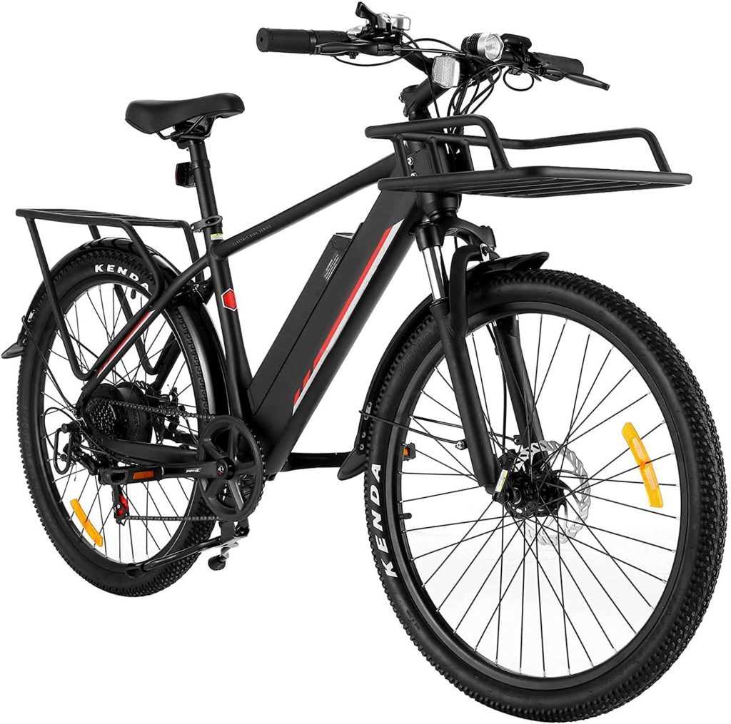 Casulo-Electric-Mountain-Bike-26-Road-Touring-Bikes-for-Adult-Electric-Commuter-Bicycle-for-Men-350W-Trekking-e-Bike-Bicycle-for-Adult-Hybrid-Road-e-Bike-with-36V10.4Ah-Removable-Battery
