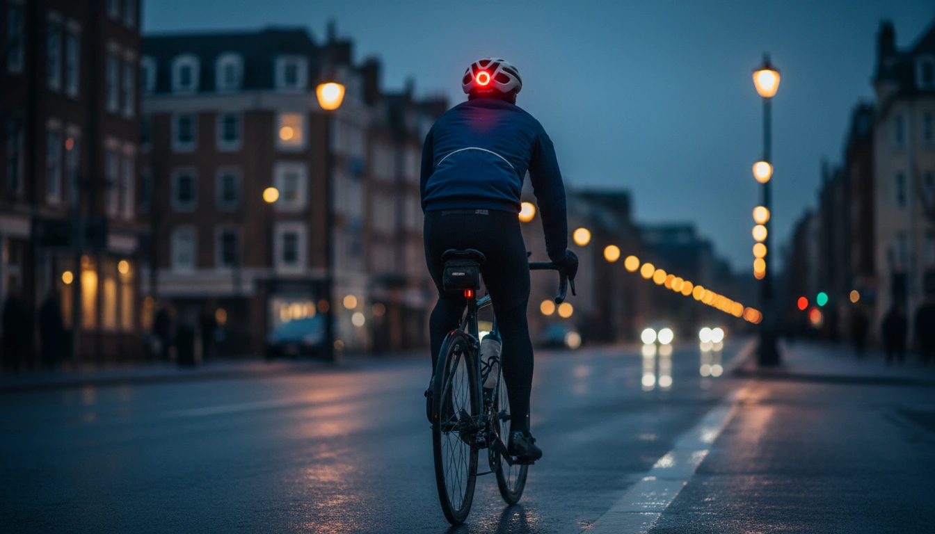 bike helmet with light featured