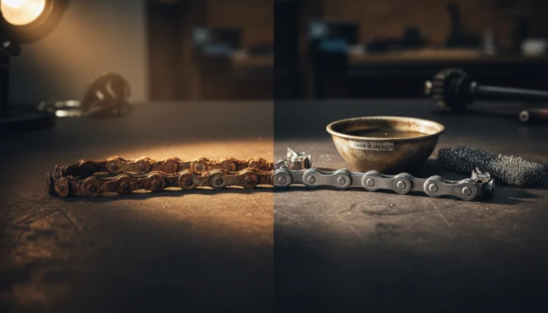 How to remove rust from bike chain - before and after rust restoration