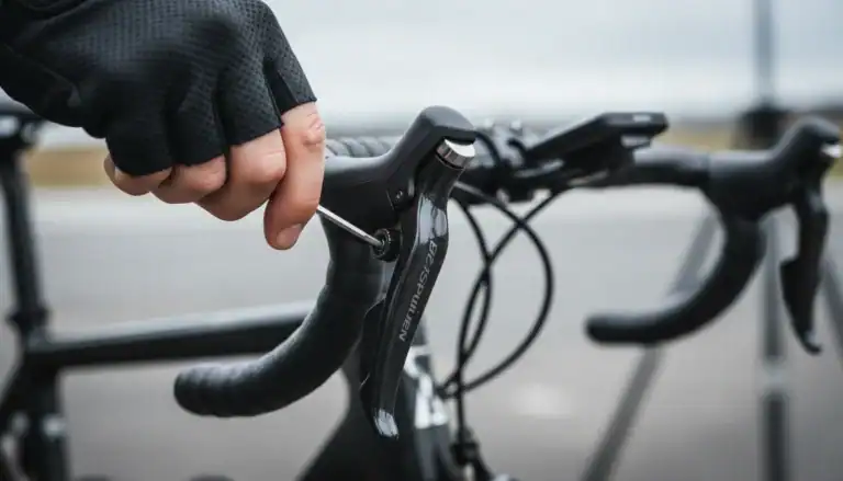 Adjusting reach on Shimano hydraulic disc brake lever with hex key