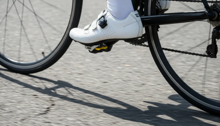 Best Cycling Cleats - Road Cycling Shoe with SPD-SL Cleat on Pedal