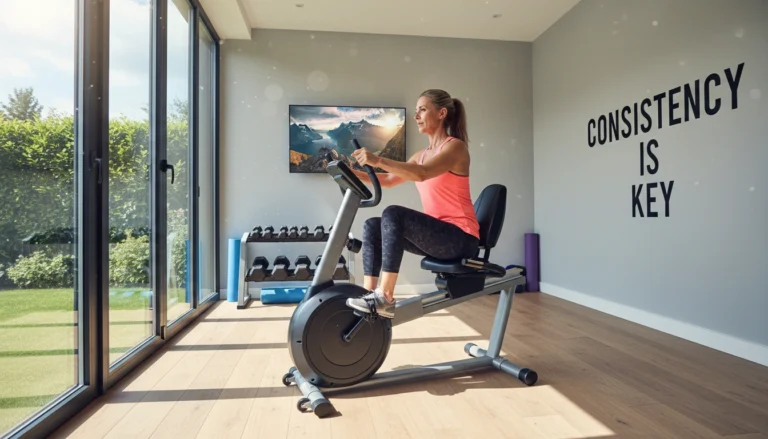 Best Recumbent Bike for Weight Loss - Woman on Recumbent Exercise Bike